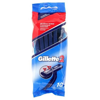 Gillette2 Одноразовые бритвы 9+1шт